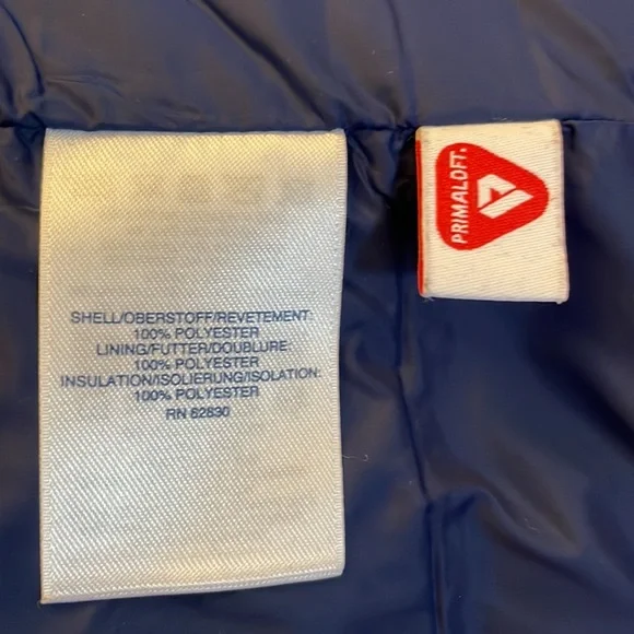 Lands' End Kids Floral Puffer Jacket - Purple and Pink - Picture 3 of 3